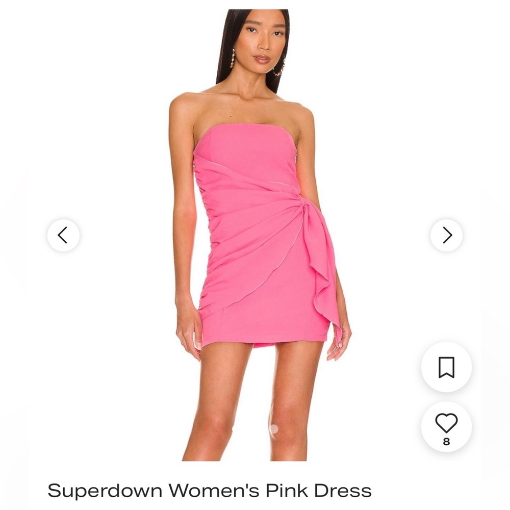 Superdown Strapless Pink Mini Dress Homecoming Cocktail Party XS